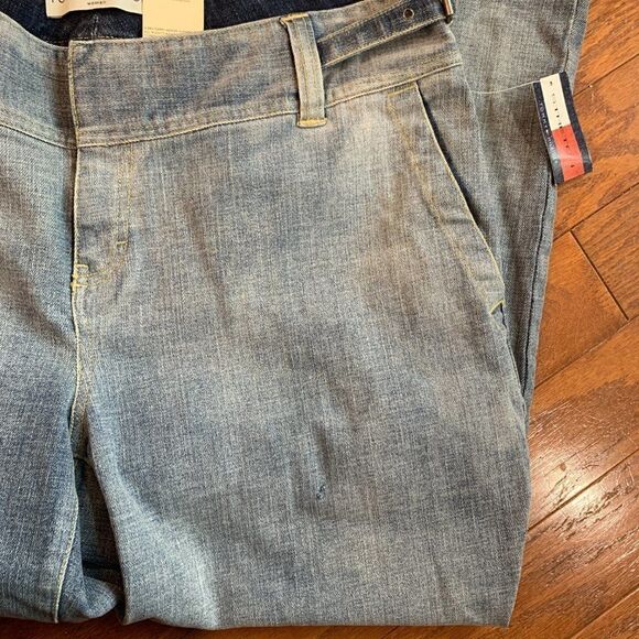 Tommy Hilfiger Woman flat front side adjust stretch jeans 14 NWT - Picture 4 of 16